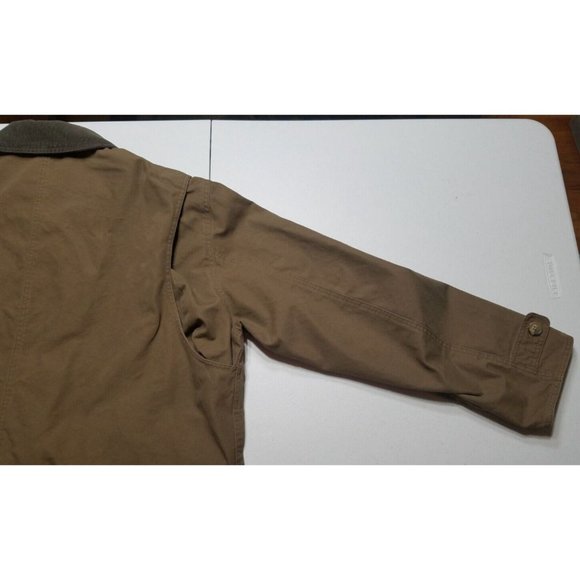 Lands' End Flannel Lined Brown Canvas Chore Field Jacket Coat Men's Size XL Tall - Picture 15 of 16
